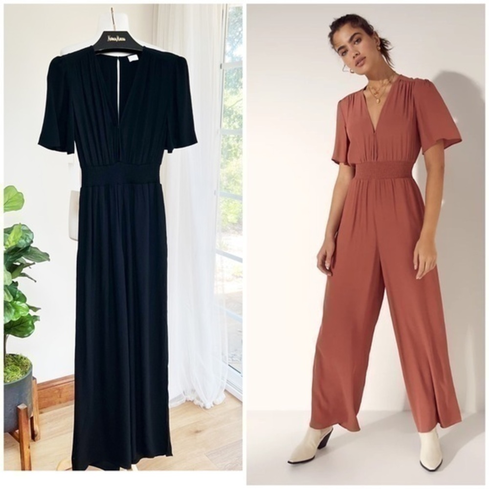💋Aritzia Illana jumpsuit in black noir size XS
